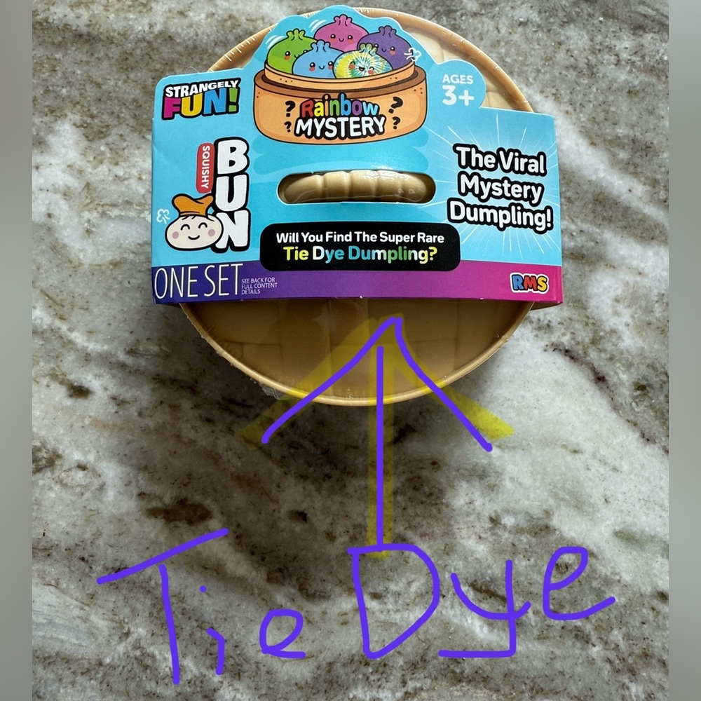 Dumpling Mystery Tie Dye Viral will you be lucky to get the tie dye  4”x4” size - Picture 2 of 5